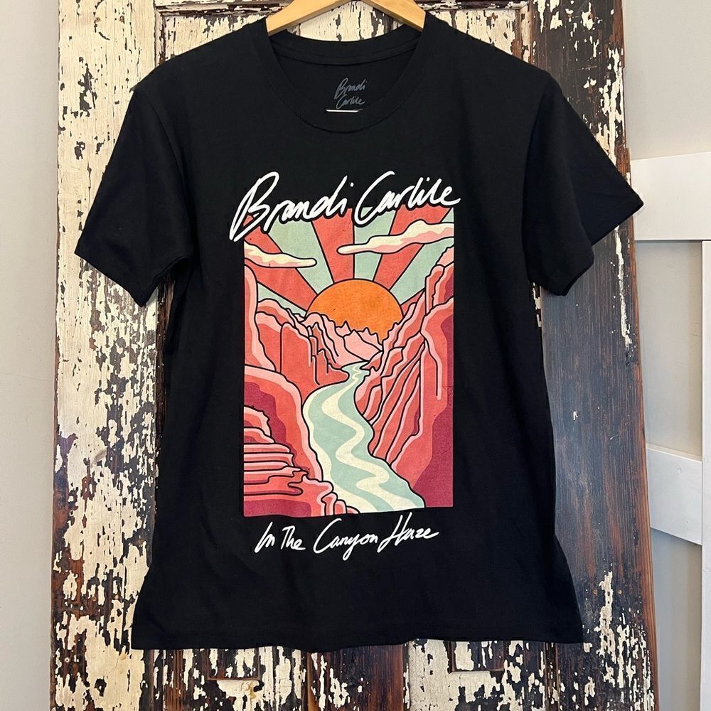 Black Graphic Tee - Canyon Sunset Short Sleeve